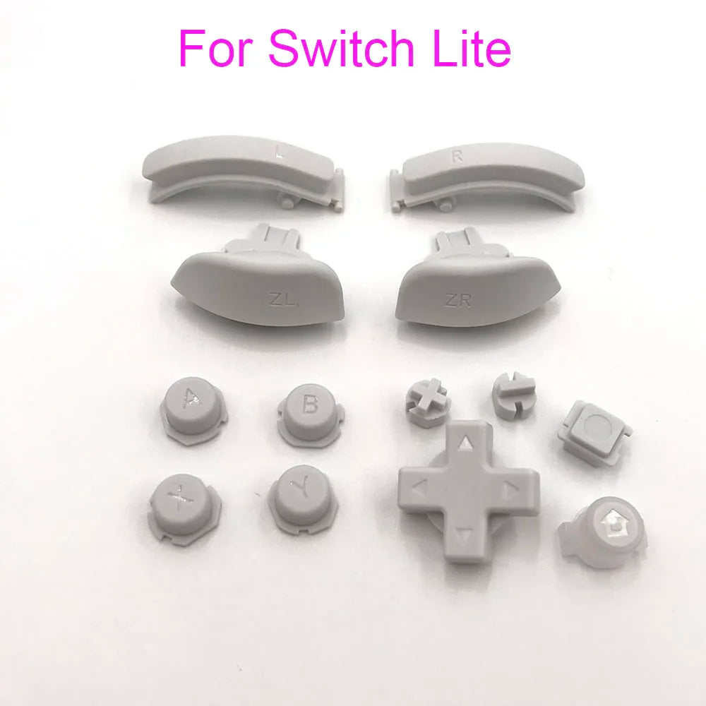 1Set OEM Off White Buttons Set For Nintendo Switch Lite NS Lite Game Console Cross Key Home Button ZL ZR L R Trigger Buttons Game console repair parts