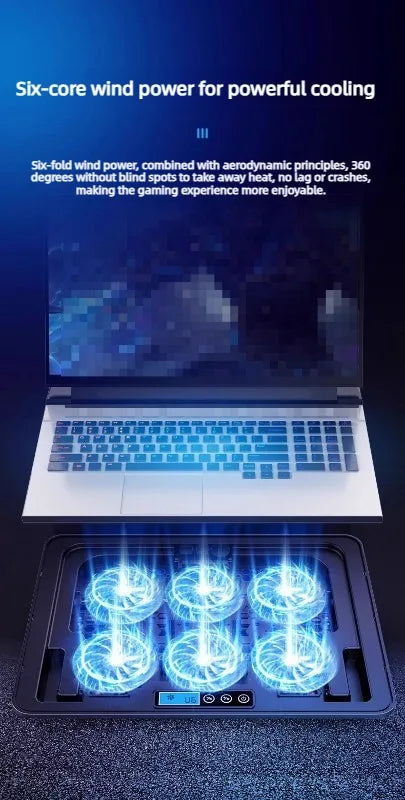 Dual USB 4000RPM 14"-17.3" 12quiet fans Ice Notebook laptop Gaming Cooling Stand Foldable Variable speed Cooler LED Light Fan Laptop Accessories