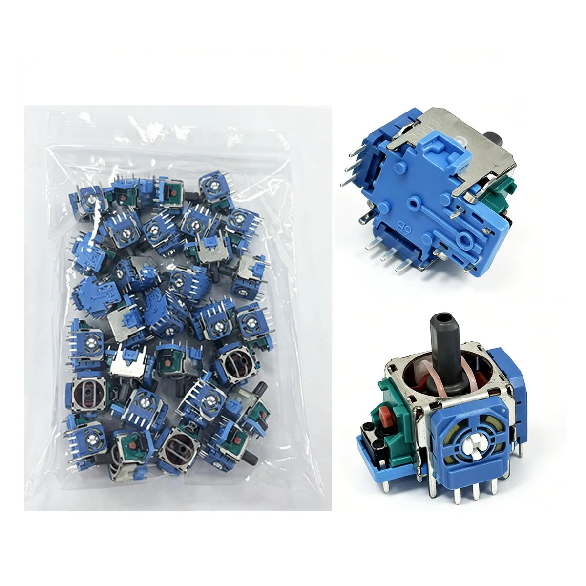 10/20/30PCS Blue Original ALPS Joystick for PS5 Controller ThumbStick Anti-Drift 3D Analog Joysticks Game console repair parts