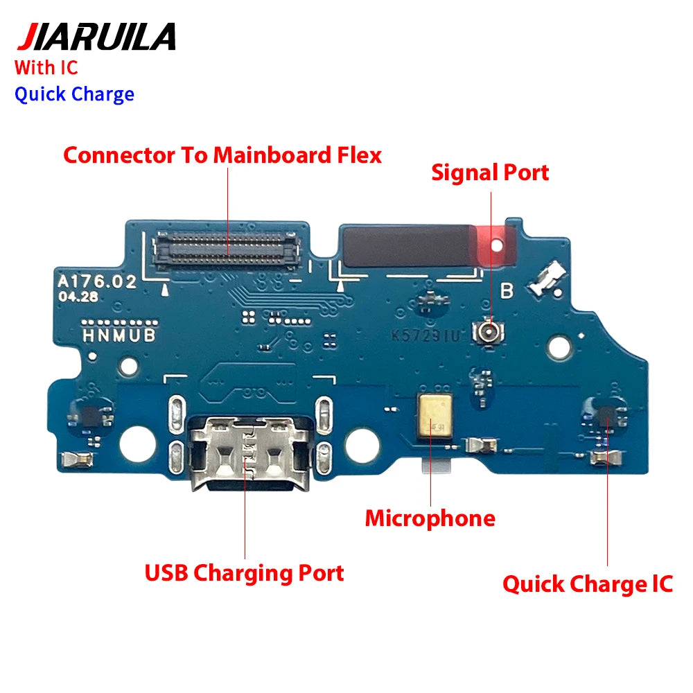 New For Samsung A06 A16 A26 A56 A07 A17 A37 A57 4G 5G Dock Connector Micro USB Charger Charging Port Flex Cable Microphone Board Samsung phone repair parts