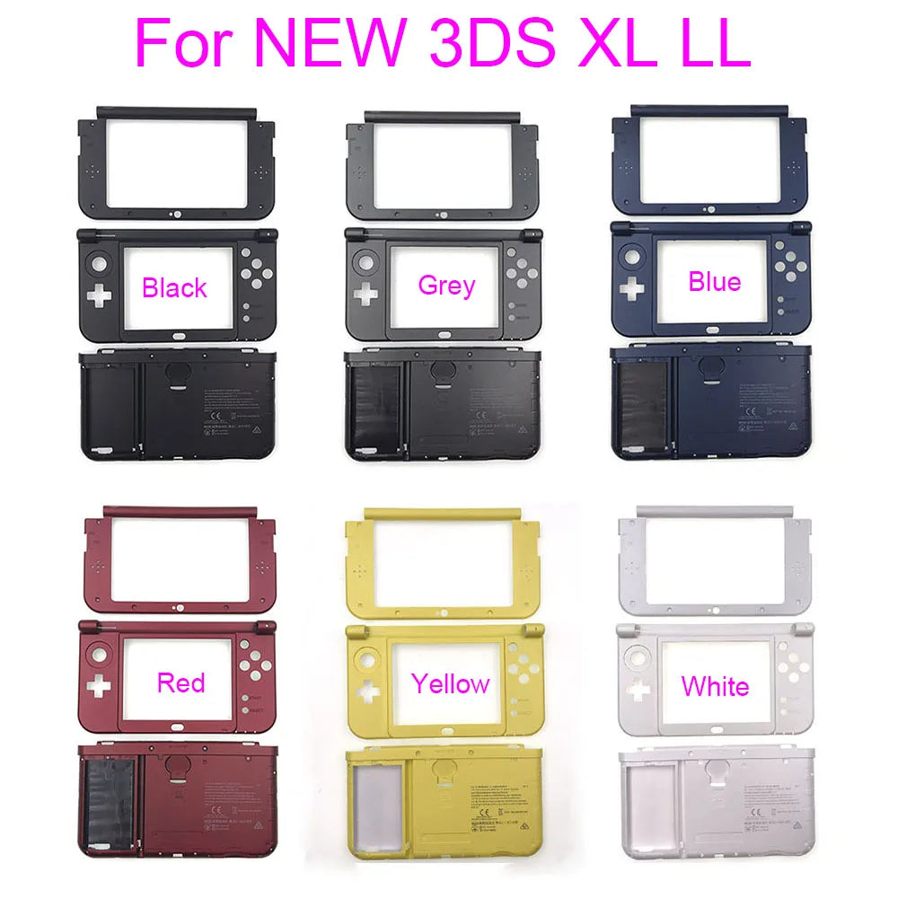 Replace BCD Cover For New 3DS XL LL Top Upper Screen Frame Bottom Middle Shell Battery Cover Housing Shell Game console repair parts
