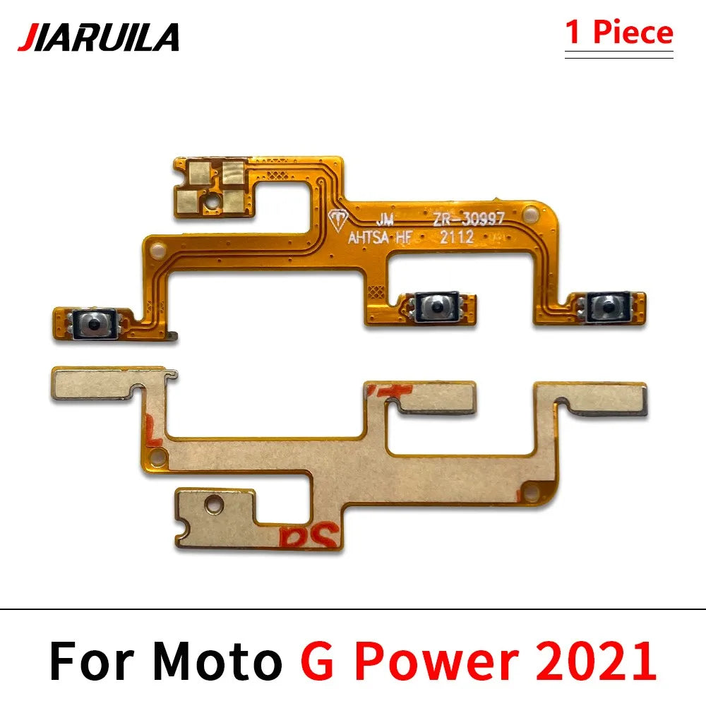 10Pcs, Power Switch On/Off Button Volume Key Button Flex Cable For Motorola Moto G 5G Plus Power Stylus Play Pure 2021 2022 Motorola phone repair parts