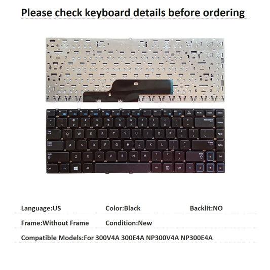 New US Language  Keyboard For Samsung 300V4A 300E4A NP300V4A NP300E4A Notebook PC Replacement Keyboard Samsung laptop repair parts