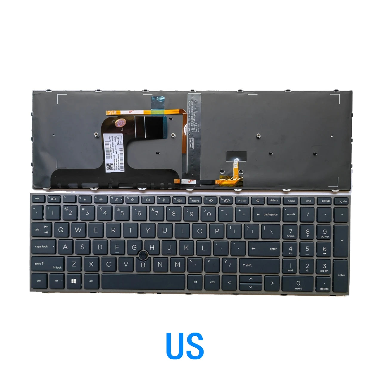 New US Spanish Language Backlit Keyboard For HP ZBOOK 17 G7 ZBOOK 17 G8 ZBOOK Fury 17 G7 Notebook PC Replacement Keyboard  HP laptop repair parts