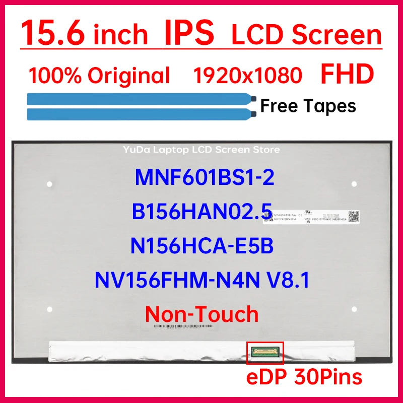 15.6" LCD Screen B156HAN02.5 N156HCA-E5B NV156FHM-N4N V8.1 MNF601BS1-2 For Lenovo ThinkPad L15 Gen 3 Gen 4 Display Matrix Panel Lenovo laptop repair parts