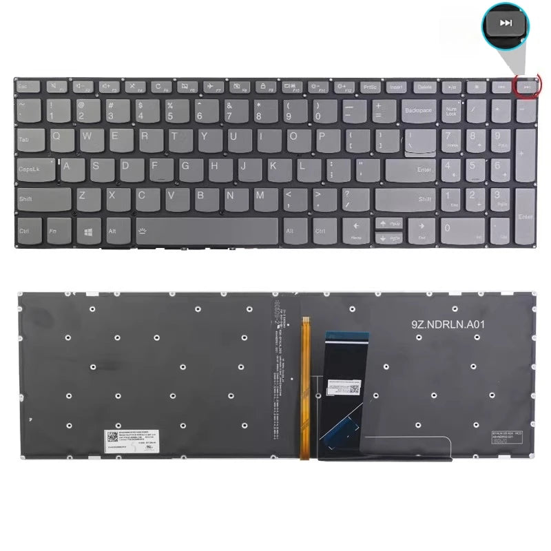 Upper case keyboard for Lenovo Xiaoxin-15 IWL  2019 S340-15 topcase palmrest C shell keyboard cover touchpad assembly Lenovo laptop repair parts