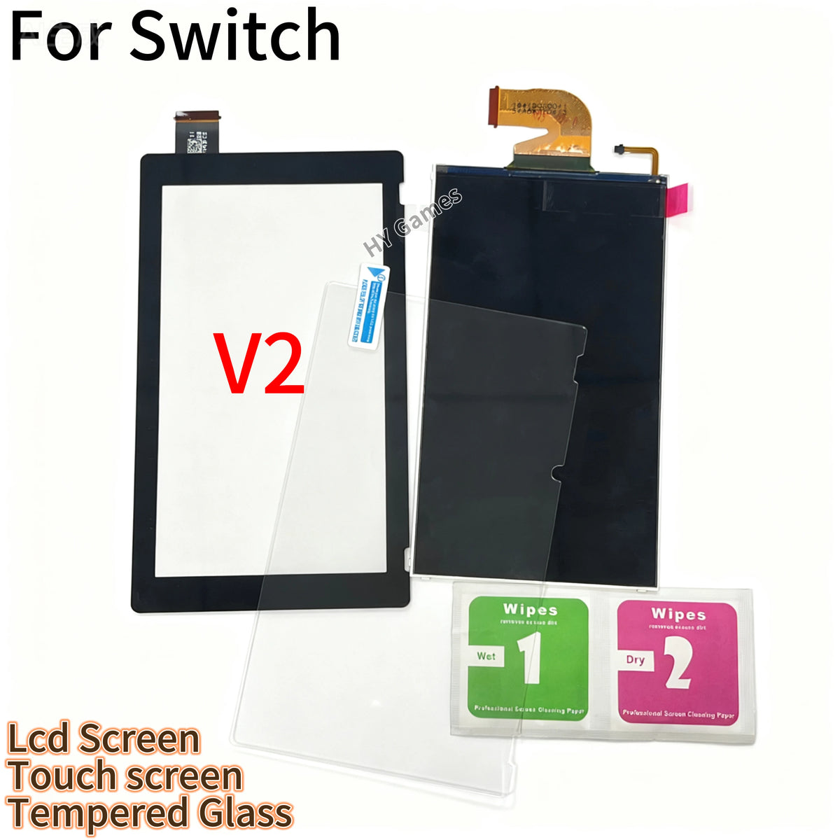 Original LCD Screen for Nintendo Switch NS HAC‑001 V2 Display with Touch Screen Digitizer for Switch Replacement  Game console repair parts