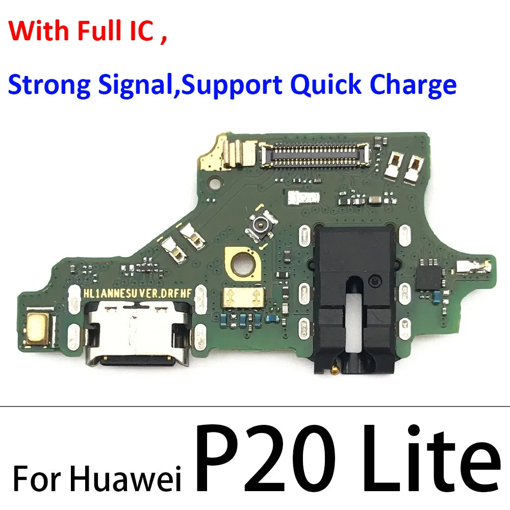 1Pcs Dock Connector Micro USB Charger Charging Port Flex Cable Microphone Board For Huawei P9 P10 P20 P30 Lite E Plus Pro Huawei phone repair parts