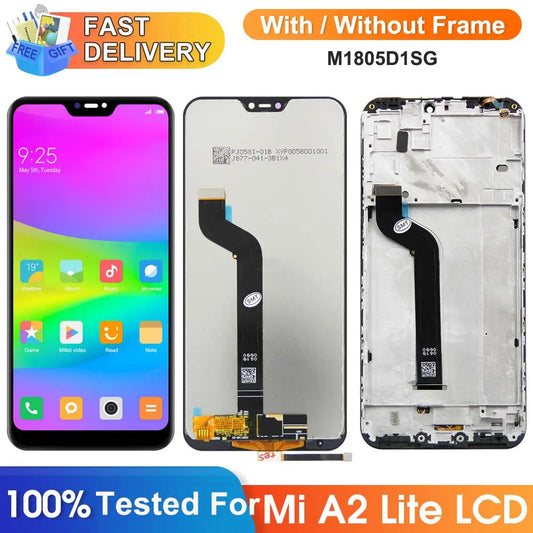 5.84" for Xiaomi Mi A2 Lite M1805D1SG Lcd Display Digital Touch Screen with Frame Assembly for Redmi 6 Pro Replacement Screen Xiaomi phone repair parts
