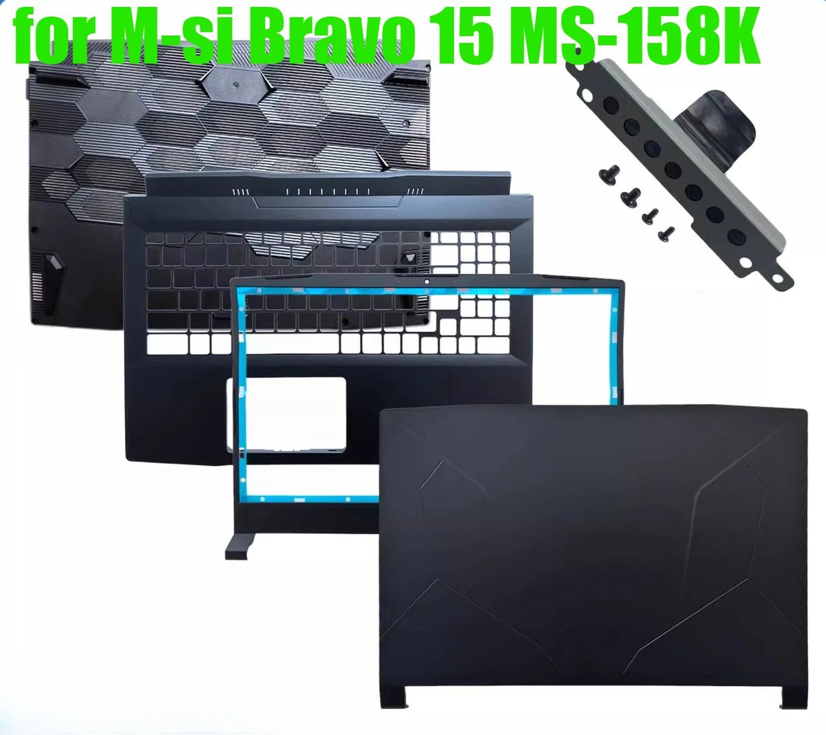 Cover case for MSI Bravo 15 MS-158K  Lcd back housing bezel frame upper palmrest topcase bottom hinge shell MSI laptop repair parts