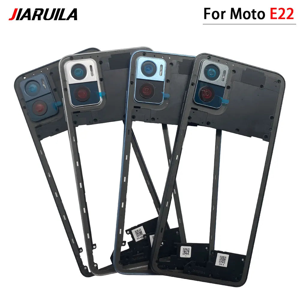 New Middle Frame Cover For Motorola For Motorola Moto E22 E32 E13 E22i Edge 20 Lite Middle Housing with Lens Frame Parts Motorola phone repair parts