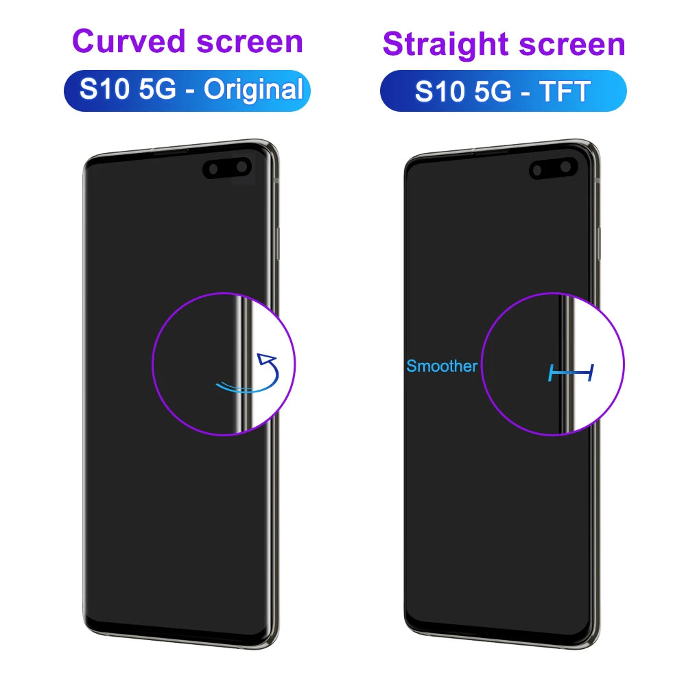 For Samsung S10 5G LCD Display Touch Screen Digitizer Assembly For Samsung S10 5G G977B G977U G977N Display Replacement Samsung phone repair parts