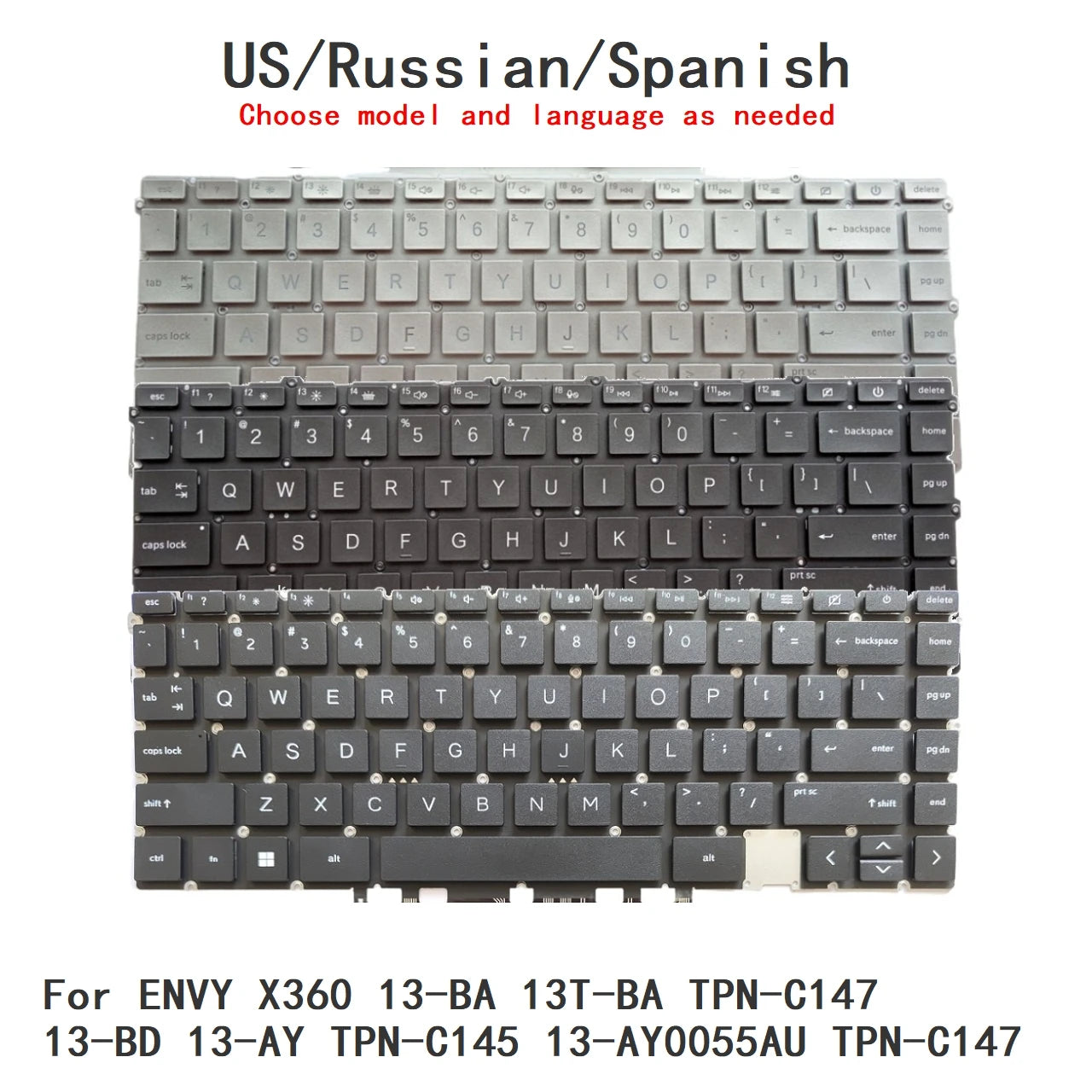 New US Laptop Backlit Keyboard For HP ENVY X360 13-BA 13T-BA TPN-C147 13-BD 13-AY TPN-C145 13-AY0055AU TPN-C147  HP laptop repair parts