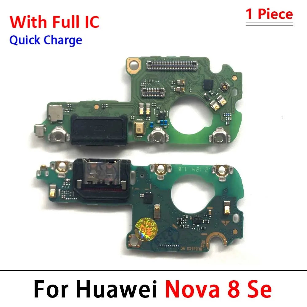 New For Huawei Nova 5 5T 7 7i 8 8i 9 10 Pro SE 5G USB Charger Dock Connector Charging Port Microphone Flex Cable Huawei phone repair parts