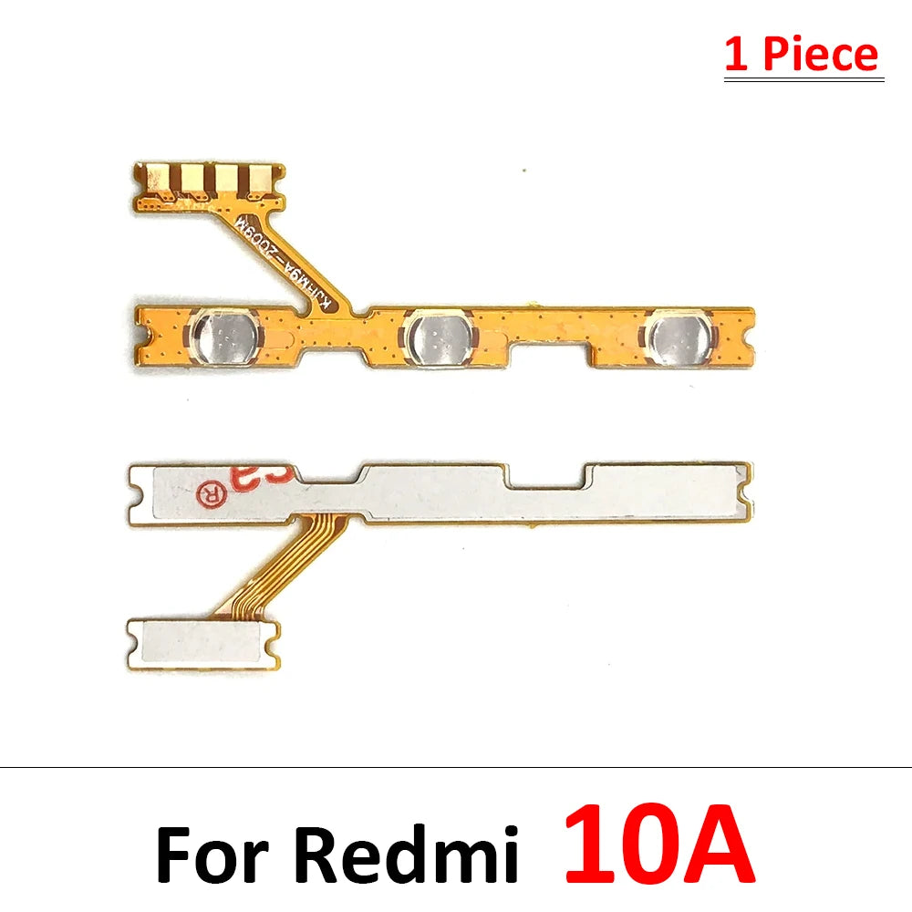 10Pcs, Power Switch On/Off Button Volume Key Button Flex Cable For Xiaomi Redmi 9 9A 9C 9T 10 10A 10C 12 12C 13 13C 14C 15 15C  Xiaomi  Xiao mi phone repair parts