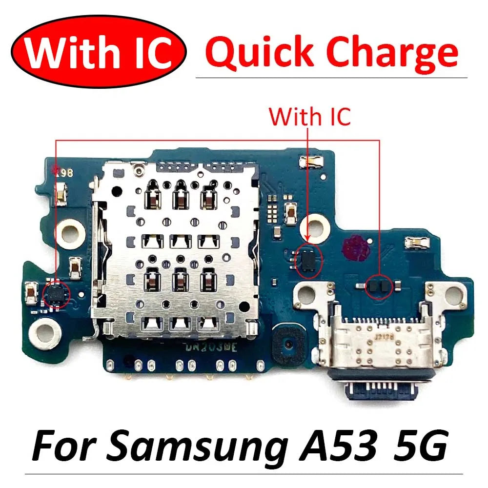 USB Charging Port Mic Microphone Dock Connector Board Flex Cable For Samsung  A53 5G A536 A536B Repair Parts Samsung phone repair parts