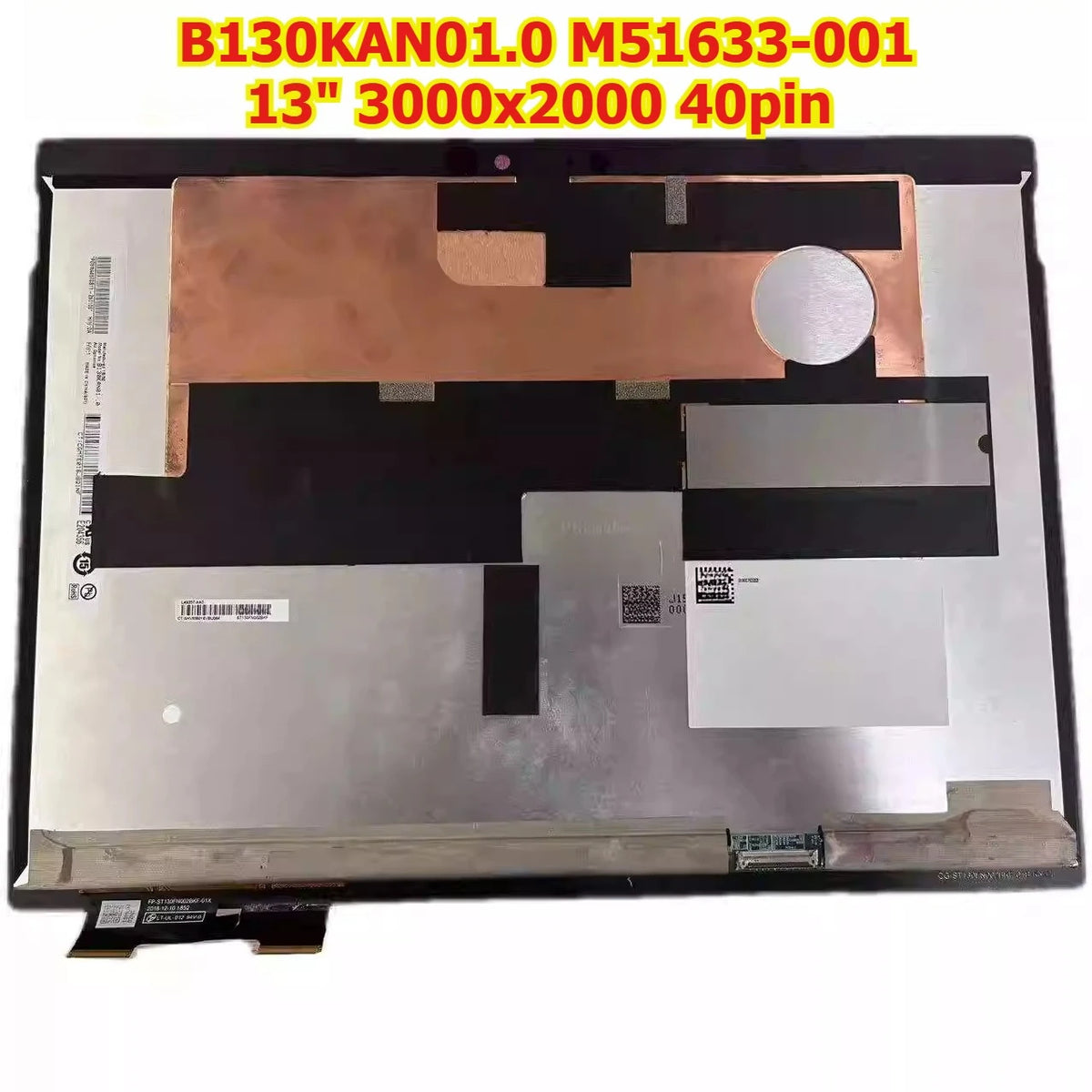 For HP Elite X2 2-in-1 1013 G4 G8 B130KAN01.0 13" M130NV42-R1 LQ123N1JX33-A01 12.3" FHD touch lcd LED display screen assembly HP laptop repair parts