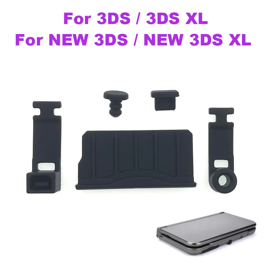 1-5Set  Silicone Anti-Dust Plug Earphone jack Charging Dock Dust Proof Protector Cap For New 3DS XL/LL 3DSXL 3DSLL 2DS Cover Game console repair parts