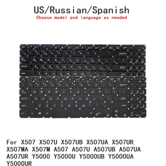 US RU SP Keyboard For ASUS X507 X507U X507UB X507UA X507UR X507MA X507M A507 A507U A507UB A507UA A507UR Y5000 Y5000U Y5000UB Y50 ASUS laptop repair parts