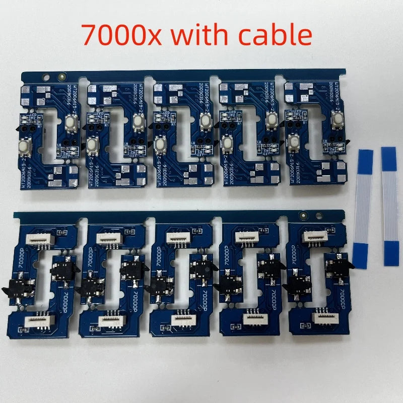 10sets/lot for PS2 Slim SCPH 70000/77000/75000 Power Switch Pcb on Off Reset Board with Flex Cable Ribbon Replacement Game console repair parts