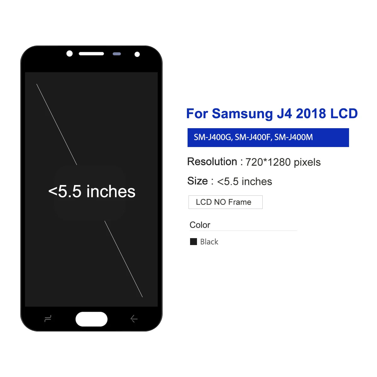 For Samsung Galaxy J4 2018 J400 J4 SM-J400F/DS SM-J400M/DS Display With Touch Screen Assembly Can Adjust Brightness LCD Samsung phone repair parts
