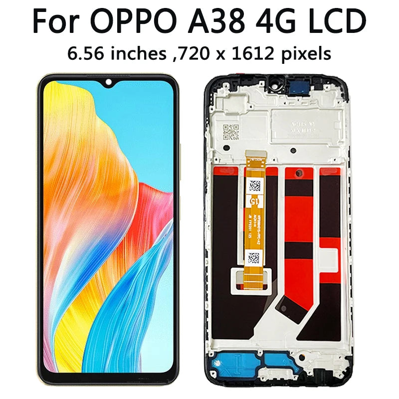 AAA Quality For Oppo A38 LCD Display Touch Screen Digitizer Assembly For Oppo A38 4G CPH2579 Display Replacement Repair Parts Oppo phone repair parts Realme phone repair parts