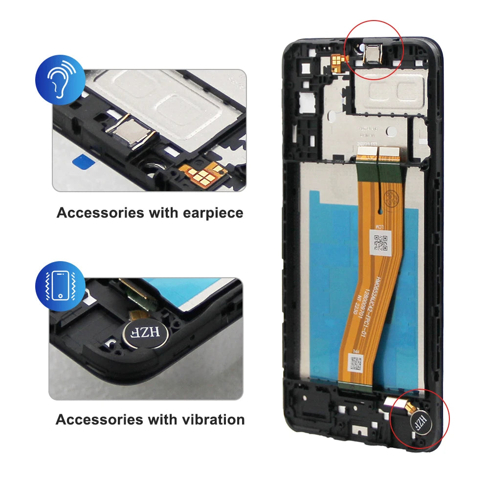 Screen Replacement for Samsung Galaxy A04e Lcd Display Touch Screen with Frame Assembly for Samsung Galaxy A04e A042F A042F/DS Samsung phone repair parts