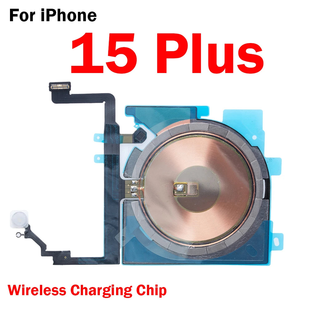 Wireless Charging Coil NFC Antenna Replacement With Led Flash Light Flex Cable For iPhone  15  Plus 16 Pro  Max Parts iPhone phone repair parts