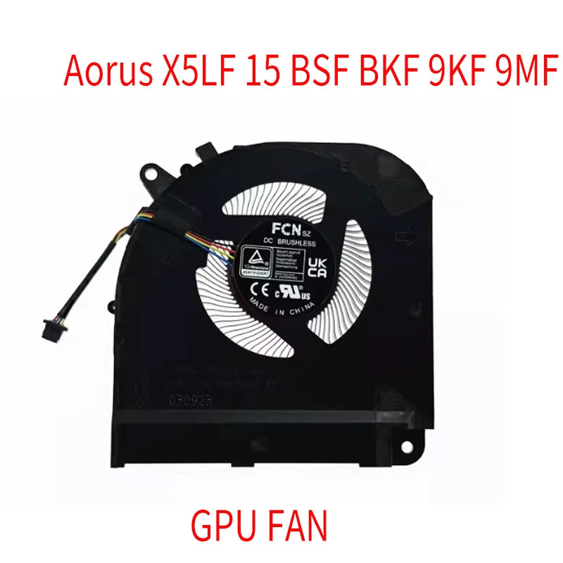 ++New Laptop CPU GPU Fan for Gigabyte Aorus X5LF 15 BSF BKF 9KF 9MF FQ6S FQ6R Gigabyte laptop repair parts