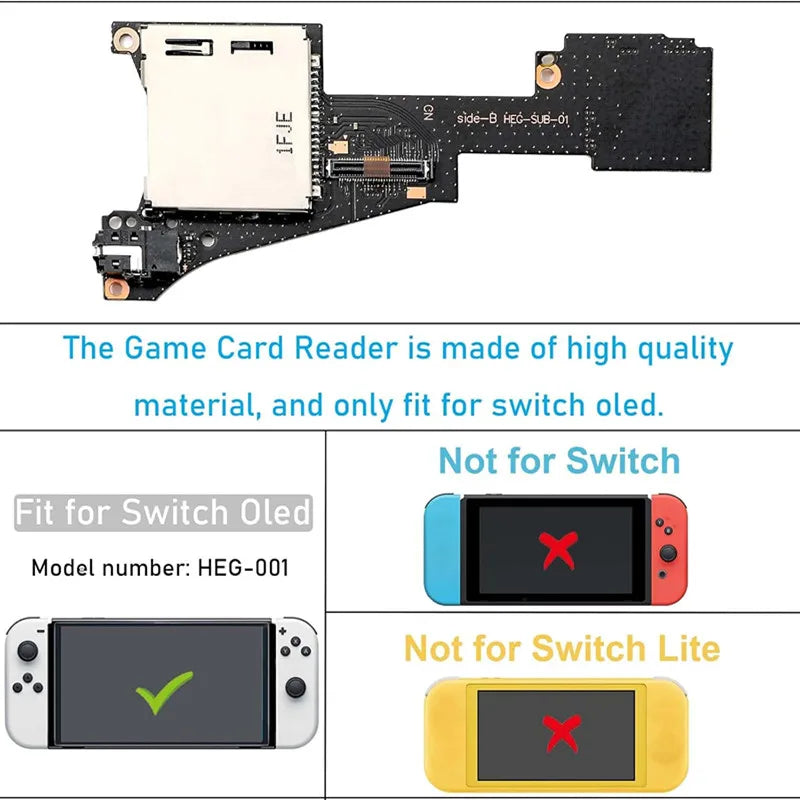 Game Card & Memory TF Adapter Slot PCB Module Game Micro SD Card Reader Replacement For Nintendo Switch OLED NS OLED Original Game console repair parts
