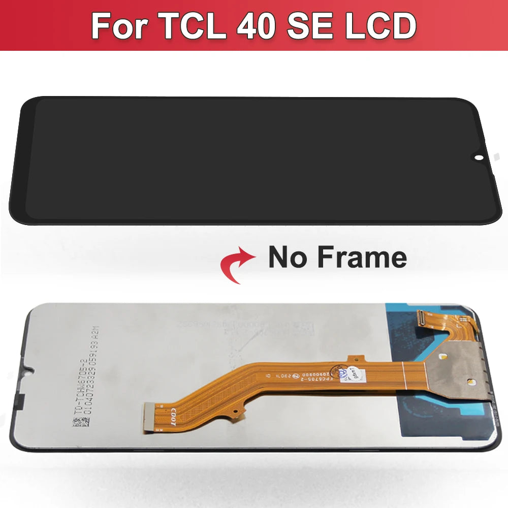 6.75" For TCL 40 SE Display LCD With Touch Screen Digitizer Full Assembly For TCL 40SE T610 T610K T610P Repairpart TCL phone repair parts
