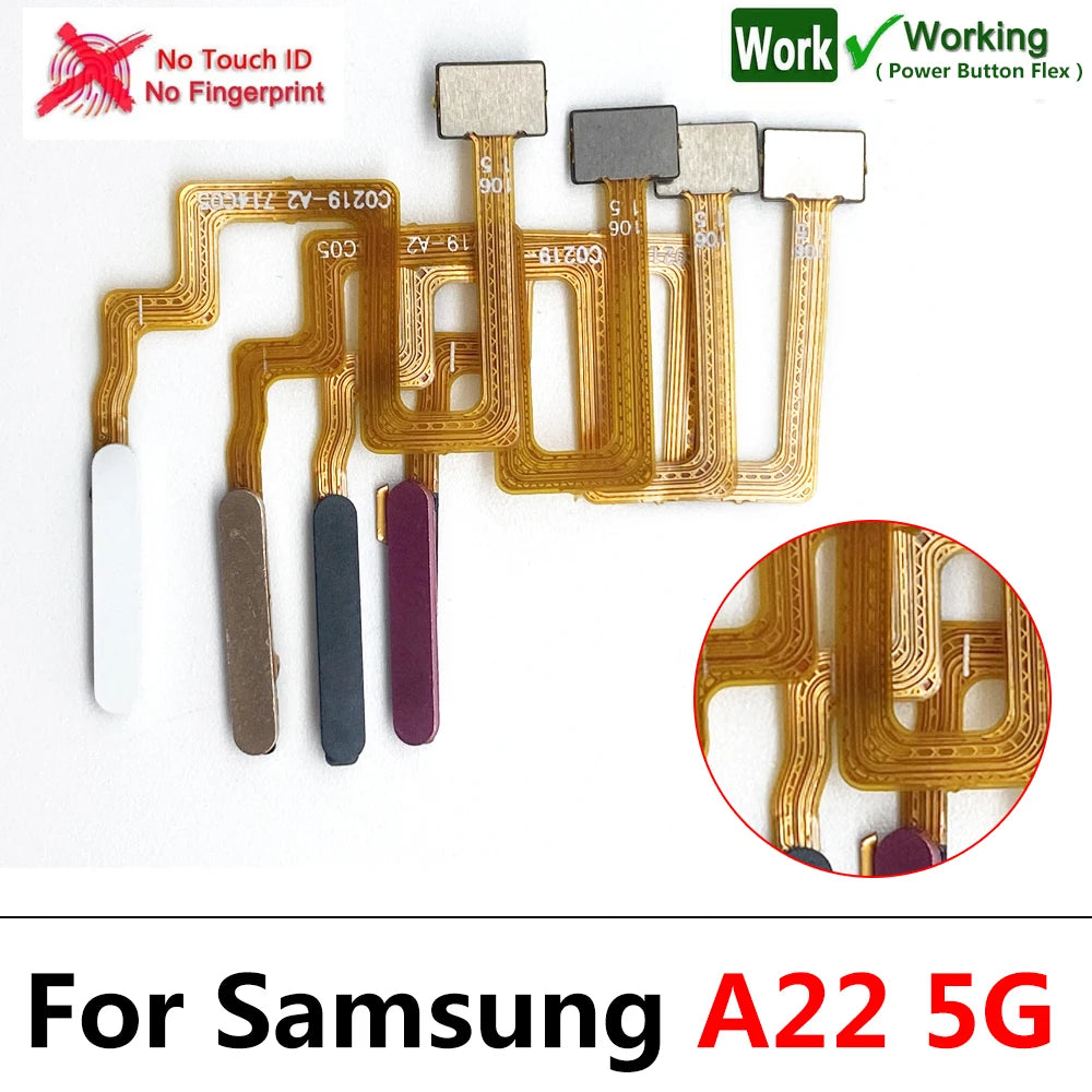 New For Samsung A12 A22 A32 4G 5G Fingerprint Sensor Home Return Key Menu Button Flex Ribbon Cable Samsung phone repair parts
