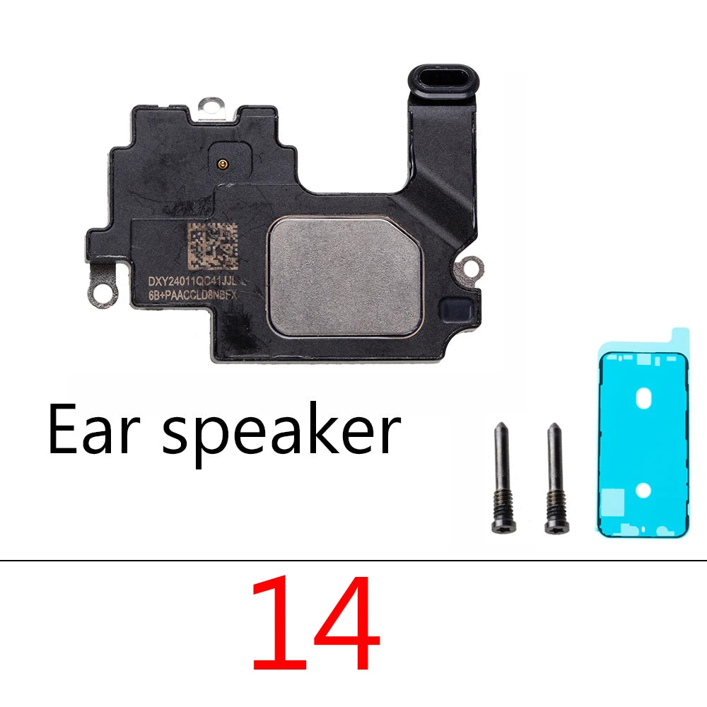 1pcs Ringer Bottom Buzzer Loud Speaker with earpiece  For iPhone  14 15 Pro Max  Plus Replacement Parts iPhone phone repair parts