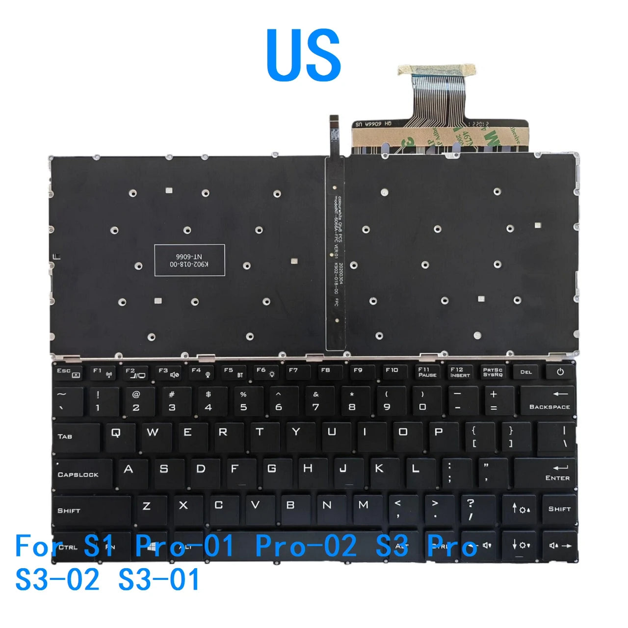 New US language  Backlit Keyboard For MECHREVO S1 Pro-01 Pro-02 S3 Pro S3-02 S3-01 Notebook PC Replacement Keyboard