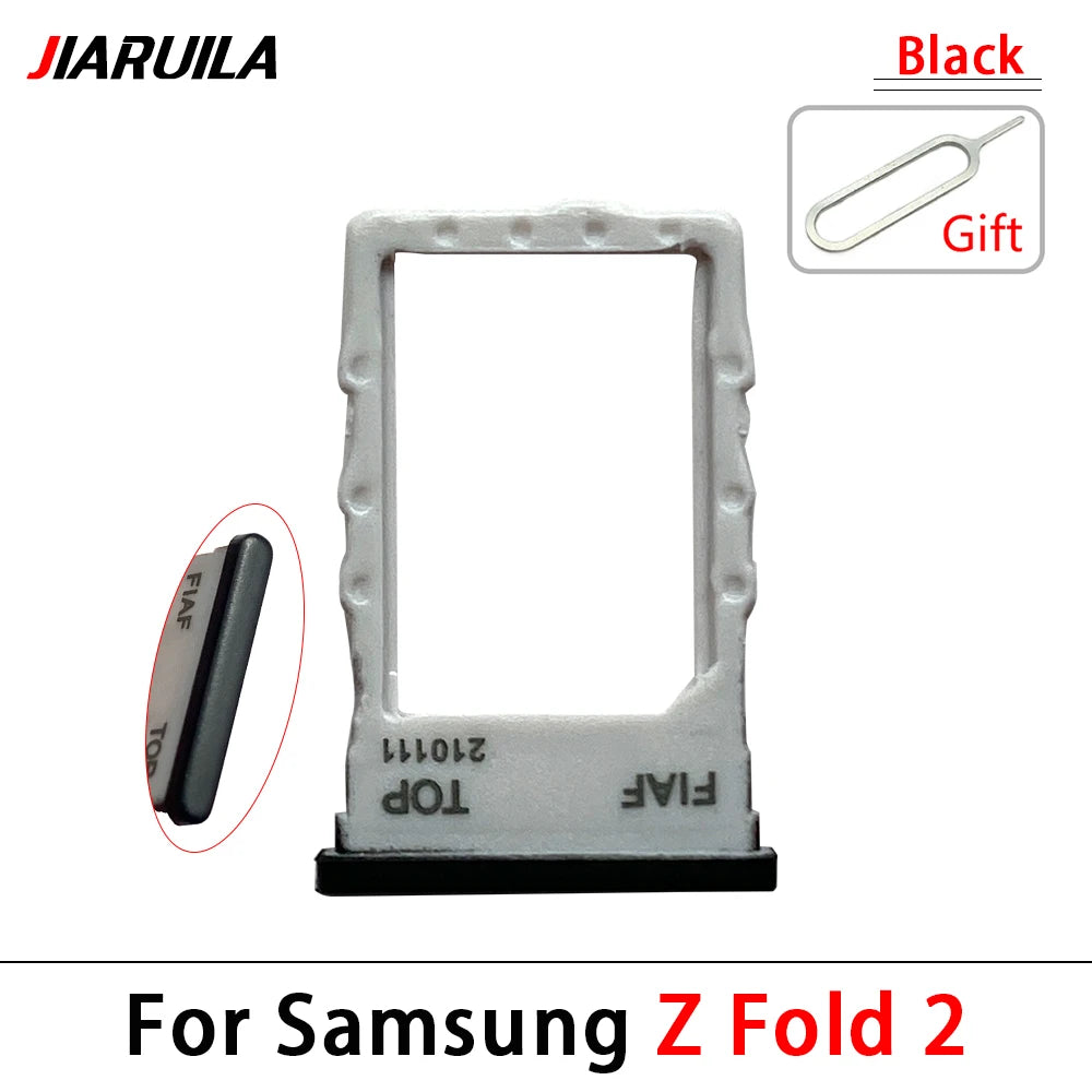 New For Samsung Z Fold 2 3 4 5 6 F916 F926 F936 F946 Micro Nano SIM Card Holder Tray Slot Holder Adapter Socket Samsung phone repair parts