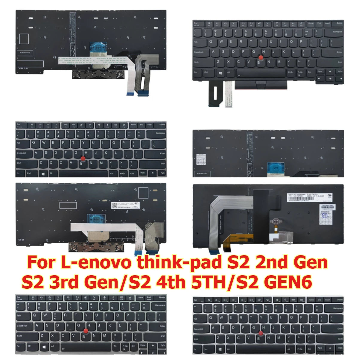 Keyboard for Lenovo Thinkpad S2 2nd Gen S2 3rd Gen/S2 4th 5TH/S2 T460 T470 GEN6  01YT100 01YT142 01ER882 Lenovo laptop repair parts