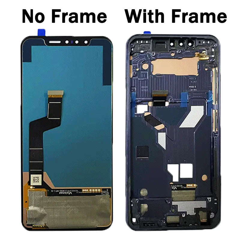 6.21“AMOLED For LG G8S ThinQ LMG810, LM-G810, LMG810EAW LCD Display Touch Screen Digitizer For LG G8s Display Frame LG phone repair parts