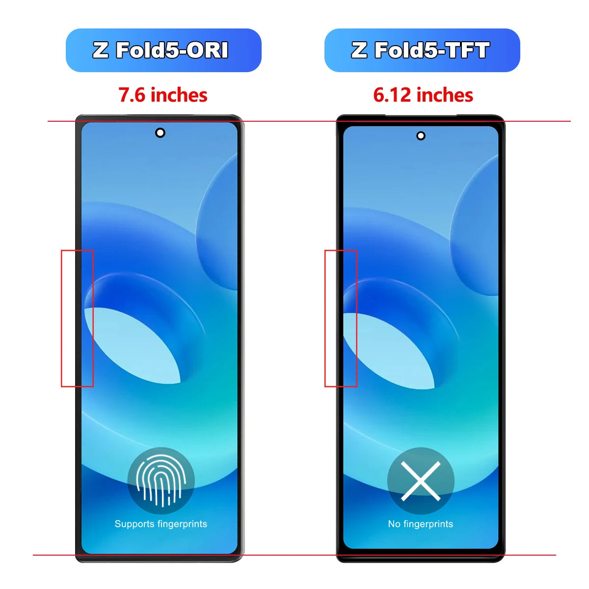 For Samsung Z Fold5 5G  SM-F946B, SM-F946B/DS, SM-F946U LCD Display Touch Z Fold 5 Screen Digitizer Assembly Replacement LCD Samsung phone repair parts