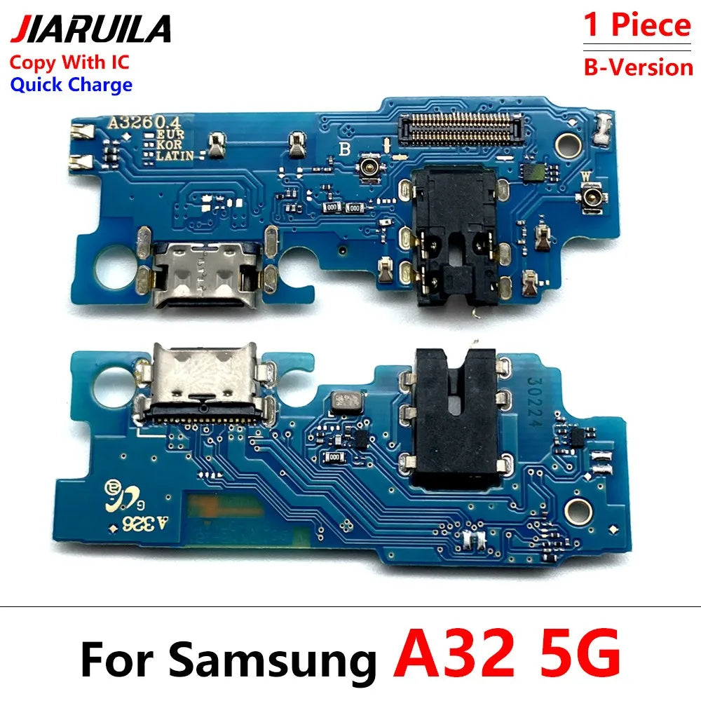 10Pcs USB Charging Port Dock Charger Connector Board Flex Cable For Samsung A22 A32 A12 A02 A03 A04 A04s A04E A05 A05s 4G 5G Samsung phone repair parts
