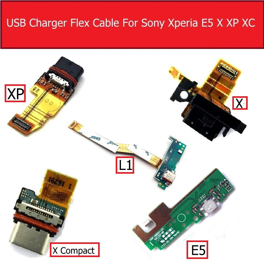 USB Charger Board For Sony Xperia E5/L1/X/X Performance/X Compact USB Charging Dock Connector Flex Cable Rempacement repair Sony phone repair parts