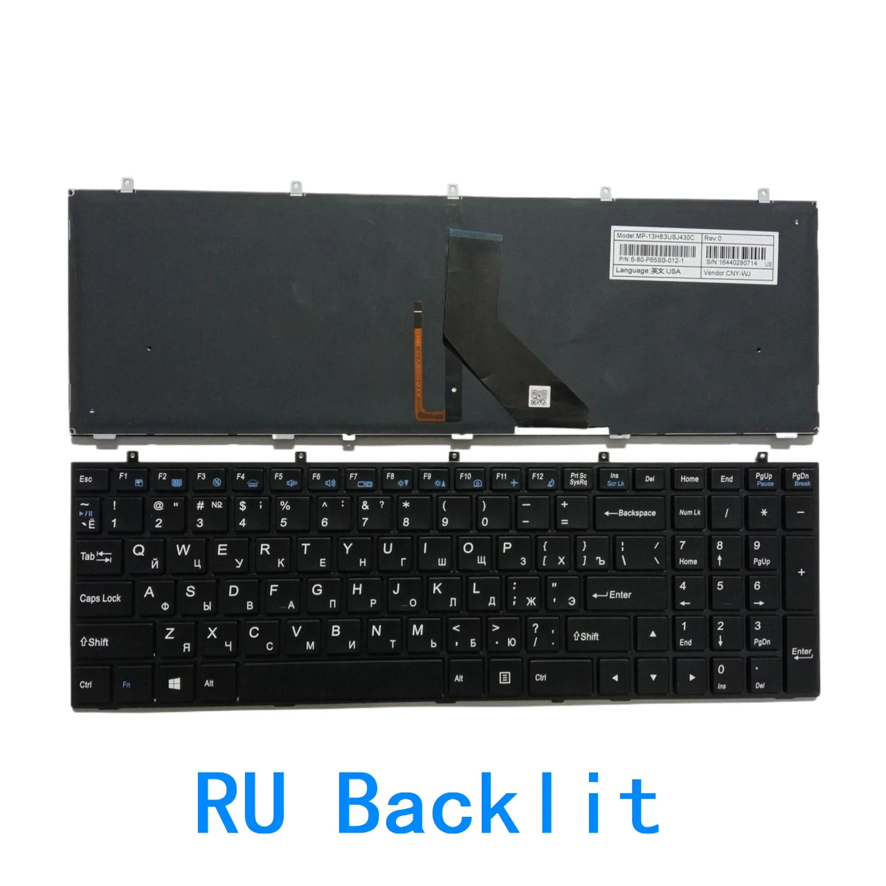 US RU Backlit Keyboard For CLEVO 35XET 37XET K590 K590S W350ET W350ETQ W350SKQ W350SS W350ST W355SS W35xST W370ET W370SK W370SS