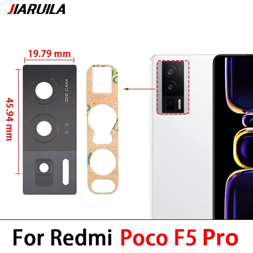 New Camera Glass For Xiaomi Poco F4 X4 M4 Pro F5 Gt 4G 5G Rear Back Camera glass Lens With Glue Adhesive Xiaomi  Xiao mi phone repair parts
