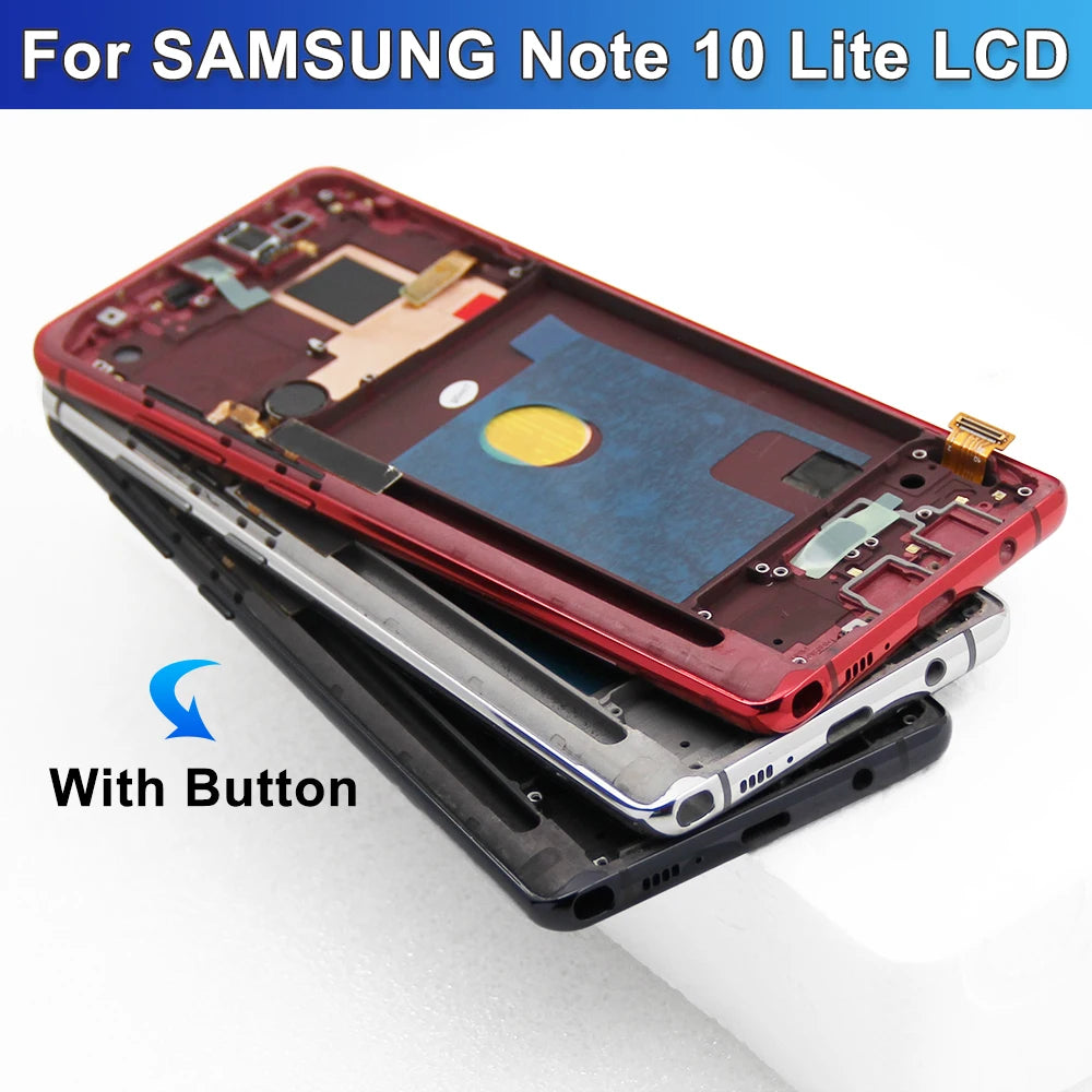 6.7'' Super AMOLED Note 10 Lite Lcd, For Samsung Galaxy Note 10 Lite N770 N770F Lcd Lcd Display Touch Screen Digitizer Parts Samsung phone repair parts
