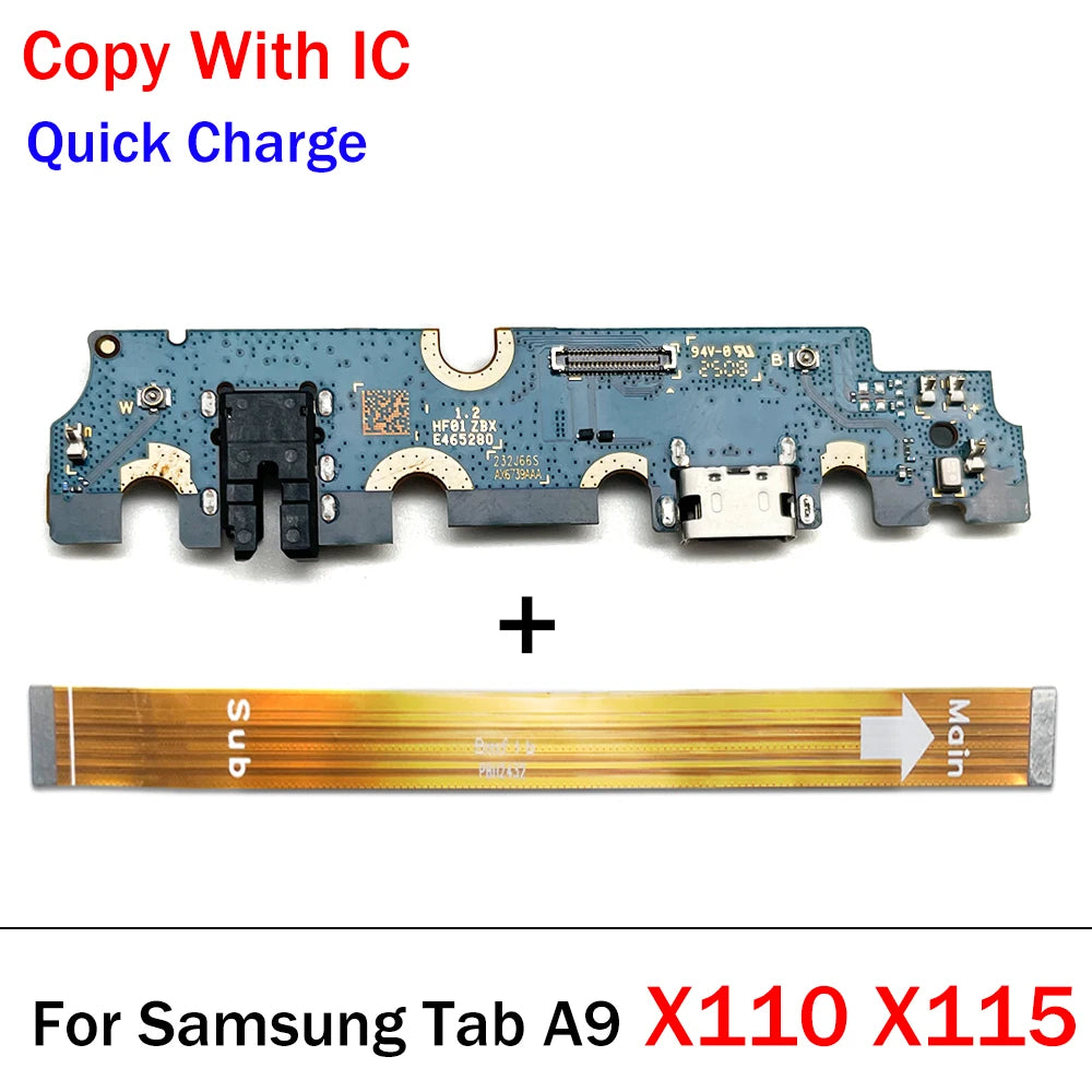 USB Charger Charging Dock Port Connector Main Mainboard Flex Cable For Samsung Tab A9 X110 X115  SM-X110  SM-X115 Samsung phone repair parts