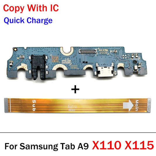 USB Charger Charging Dock Port Connector Main Mainboard Flex Cable For Samsung Tab A9 X110 X115  SM-X110  SM-X115 Samsung phone repair parts