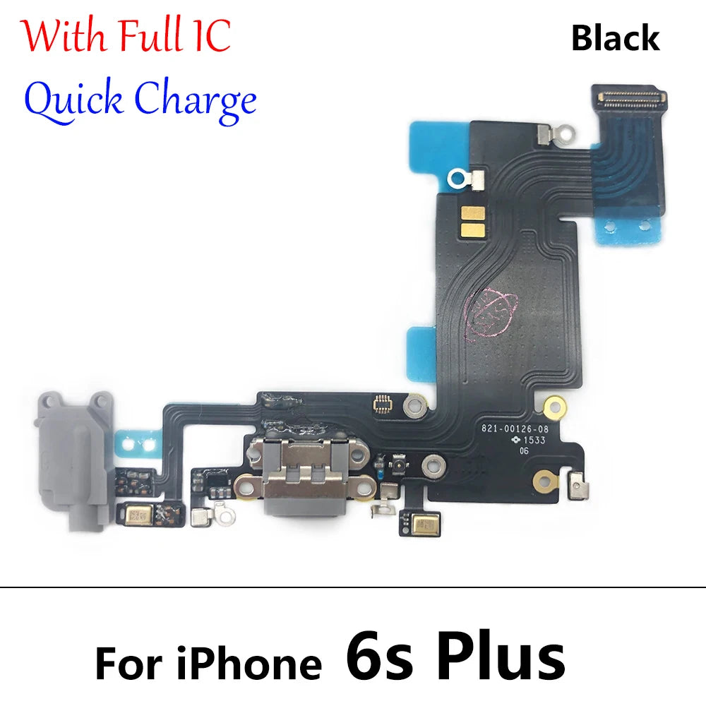 10Pcs/Lot, For iPhone 6 6S 7 8 6G 7G 8G Plus Dock Connector USB Charger Charging Board Port Flex Cable Microphone Board iPhone phone repair parts