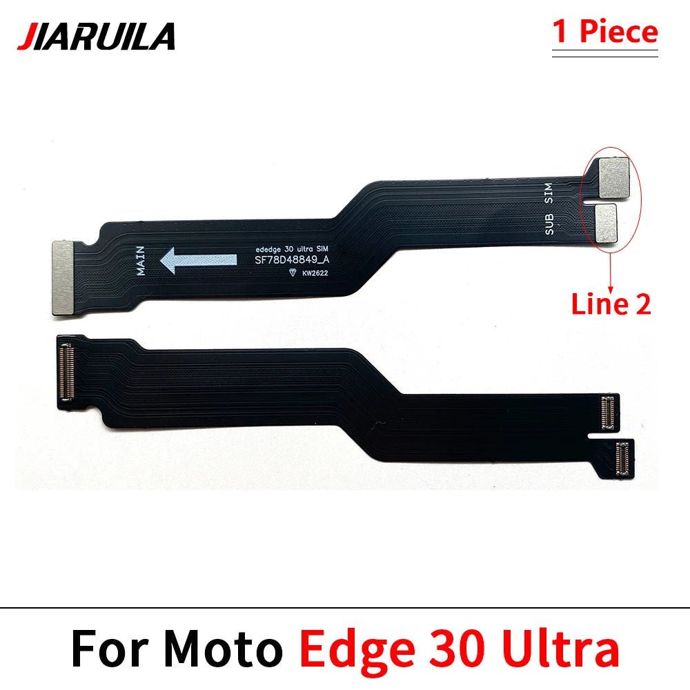 10Pcs, SIM Card Reader Holder Connector Socket Slot Main Flex Cable For Moto Edge 20 30 40 X30 Pro Neo Fusion Lite Ultra Plus Motorola phone repair parts