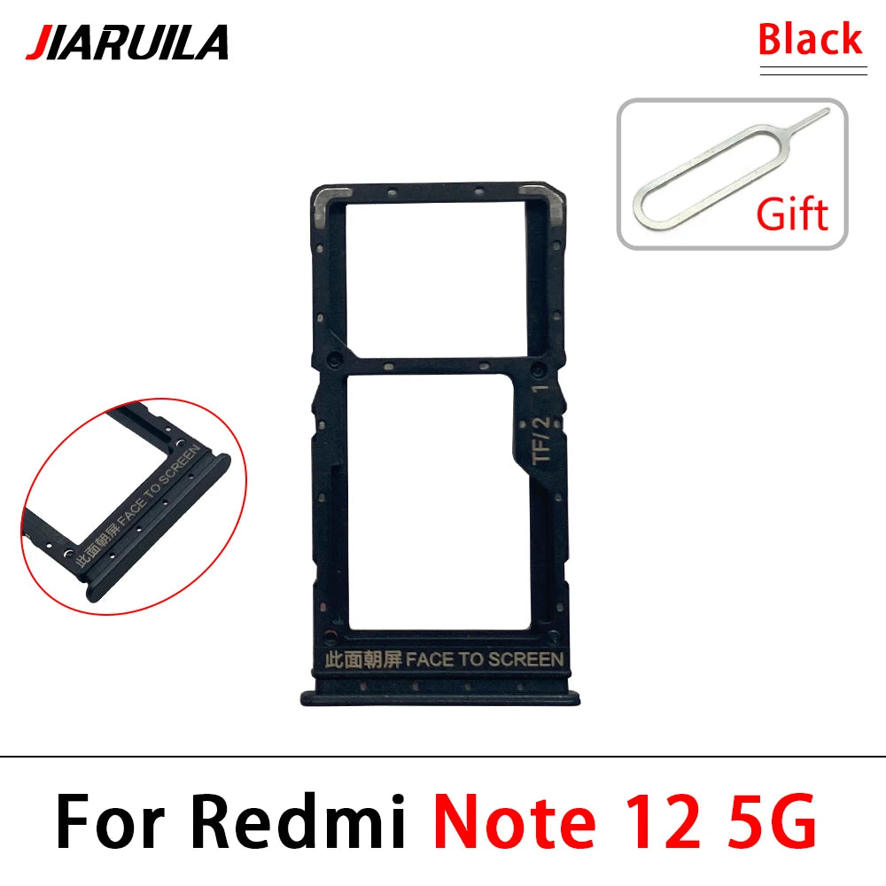 10Pcs, Micro Nano SIM Card Holder Tray Slot Holder Adapter Socket For Xiaomi Redmi Note 12 12s Pro Plus 4G 5G  Xiaomi  Xiao mi phone repair parts