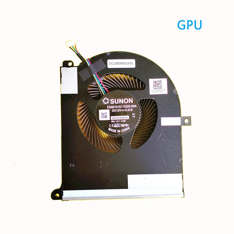 NEW Original LAPTOP CPU GPU Cooling Fan For Dell Alienware Area 51M R2 0TPV77 0TW5Y8 12V RTX3080 Dell laptop repair parts