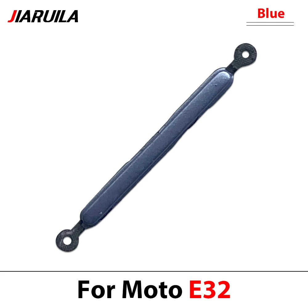 10Pcs, Side Volume Button + Power ON / OFF Buttton Key Set Replacement Parts For Motorola Moto E13 E14 E20 E30 E40 E22 E32 Motorola phone repair parts